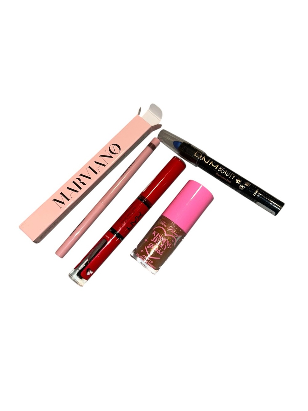 Pink & Red Women Makeup Set – Lipstick, Lip Liner & Eye Pencil
